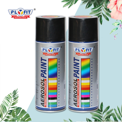 OEM ধাতু কাঠ এক্রাইলিক এরোসল স্প্রে পেইন্ট উচ্চ তাপ সিলভার রঙ 450ML